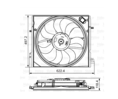 NISSAN RENAULT Kadjar Qashqai X-Trail Davlumbazlı Radyatör Fan Motoru 214814EB0A