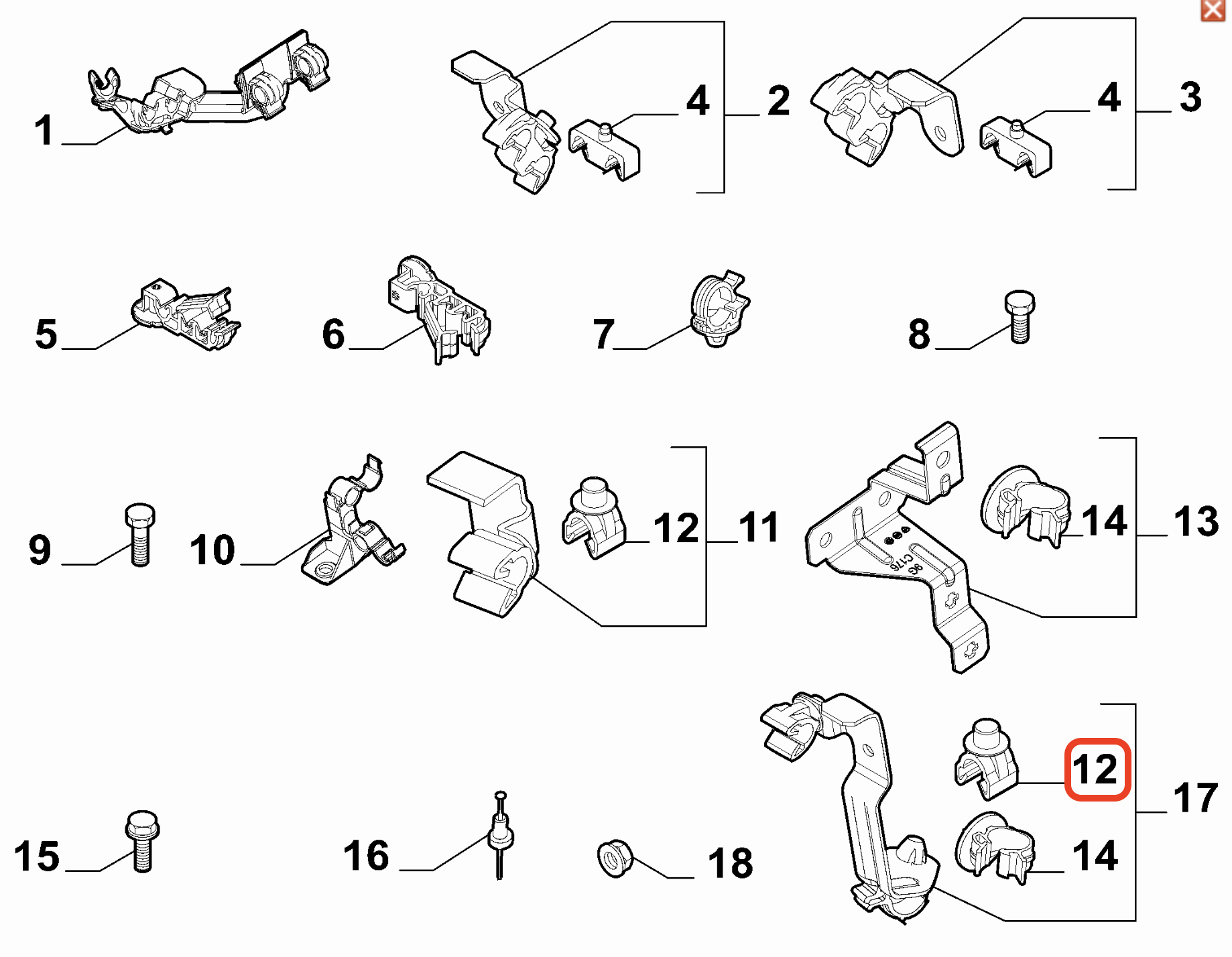 Fiat 500 Punto Linea Yakıt Borusu Tespit Parçası OPAR 51770202