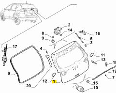 JEEP Compass Bagaj Kapagı 2020> 53482303 / K68456014AA