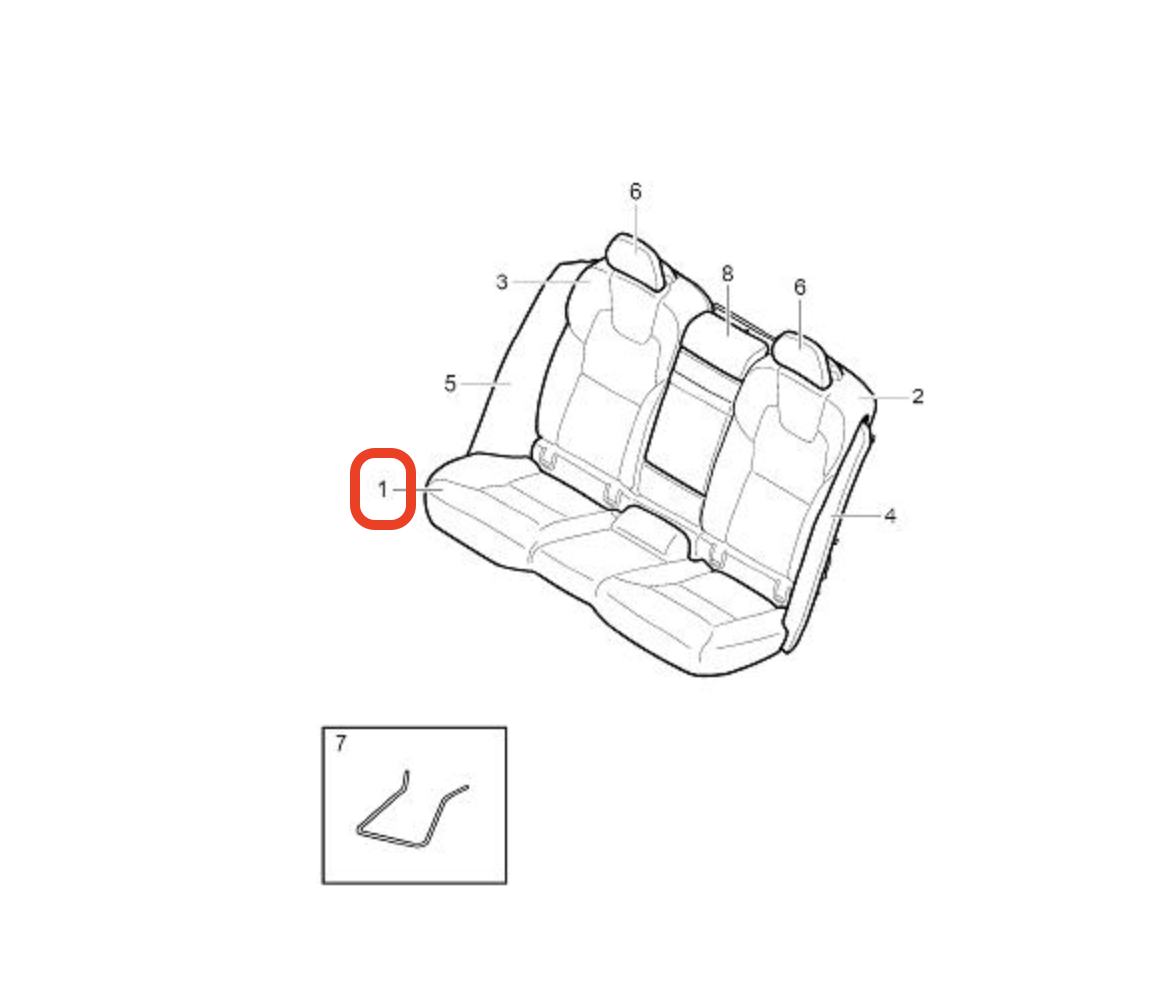 VOLVO 32338156 S60 Arka Alt Koltuk Kılıfı