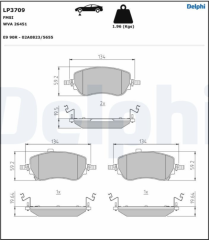 DELPHI LP3709 Egea Ön Fren Balata 77368941