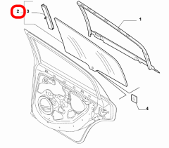 FIAT Punto Arka Sol Kapı Camı 2009> OPAR 51742443 / 51869153