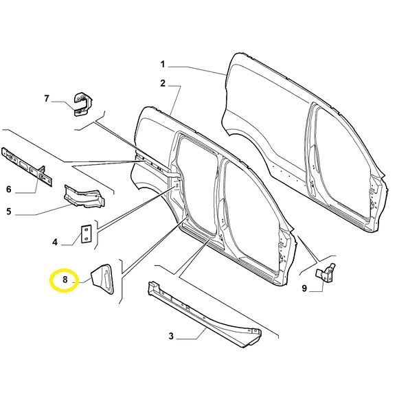 Fiat Fiorino Sol Kapı Takviye Sacı OPAR 1355844080