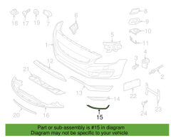 Volvo S60 Ön Tampon Sol Sis Çıtası - Krom Kaplaması 31323854