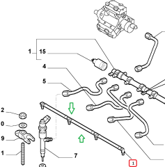 FIAT Doblo Enjektör Geri Dönüş Hortumu 55209929