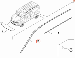 Fiat Doblo Sol Tavan Oluk Fitili - Bandı (Uzun) OPAR 52196564