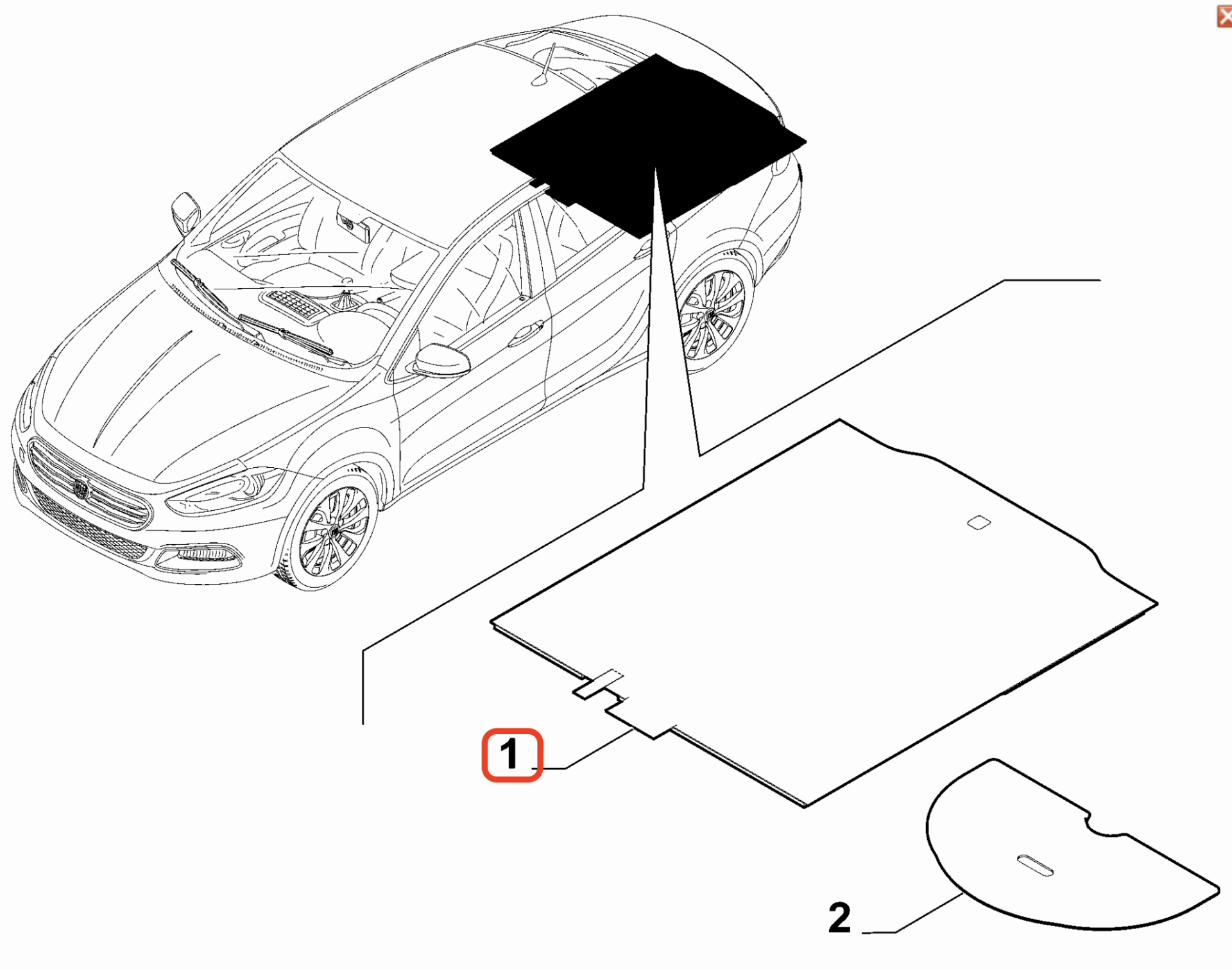 Fiat Egea Bagaj Bölme Halısı OPAR 6000629028