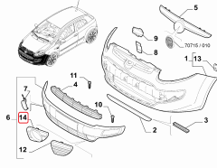 FIAT Punto Sol Tampon Sis Kapağı 735508824