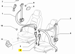 FIAT Emniyet Kemer Tokası 101E00105