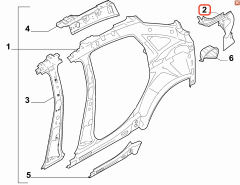 Fiat Linea Arka Sol Stop Sacı 51786625