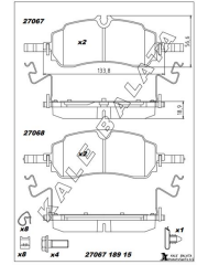 Kale 2706718915 Arka Fren Balatası KTPZ312M008AB