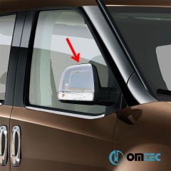 Doblo / Combo Ayna Kapağı Paslanmaz Çelik (Parlak) Omtec 2524111