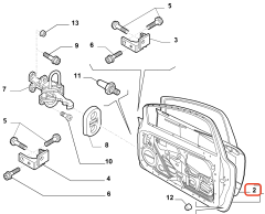 Fiat Punto Ön Sağ Kapı Sacı 51713970