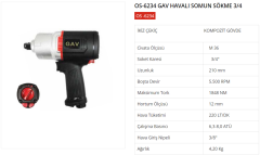 GAV Havalı Somun Sökme 3/4 OS-6234