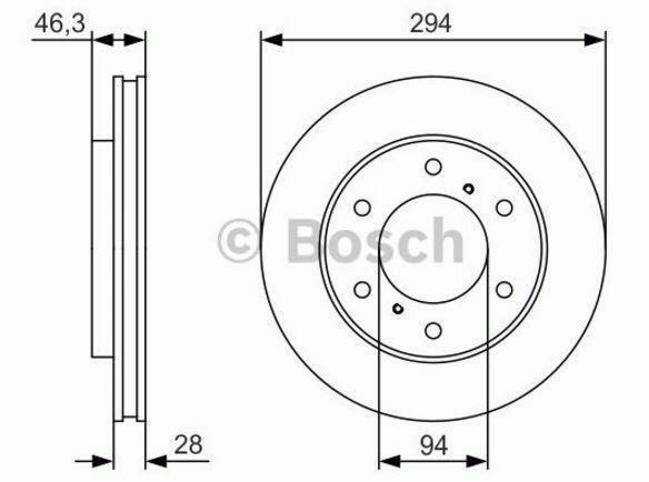 Fullback/L200 Ön Fren Disk  OPAR 6000609712 , MN102276