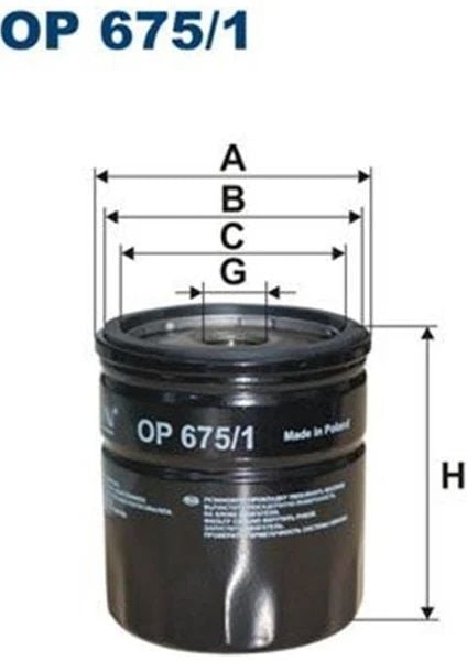 FILTRON OP 675/1 RANGER Yağ Filtresi 6M34 6731 AA