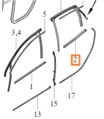 Volvo V40 Arka Sol Kapı Cam Fitili  31278547