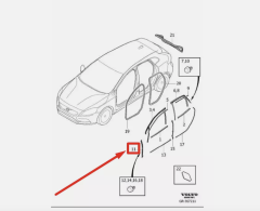 VOLVO V40  Ön Sağ Kapı Cam Fitili 31278547