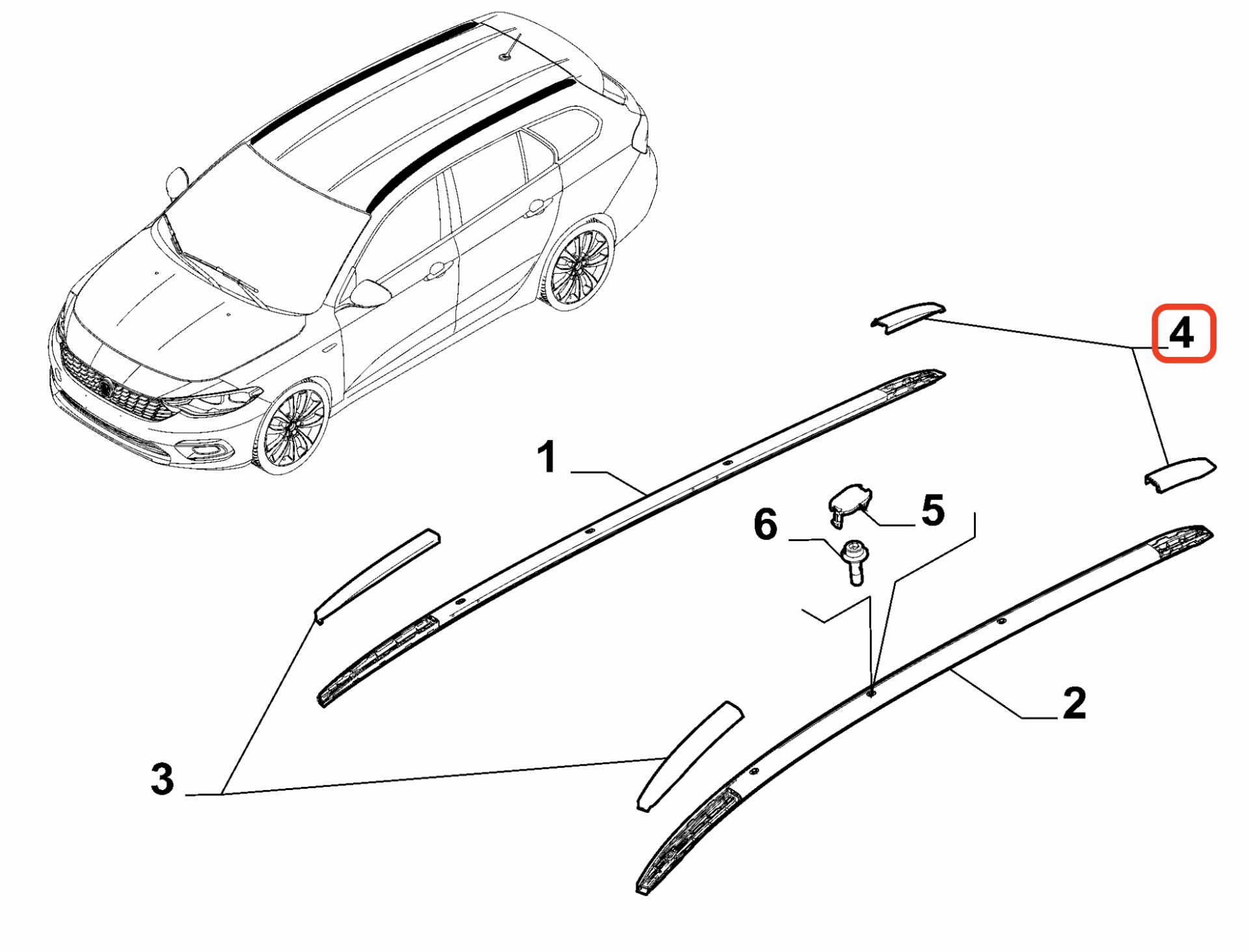 OPAR 735760837 Fiat Egea Arka Sağ Port Bagaj Kapağı