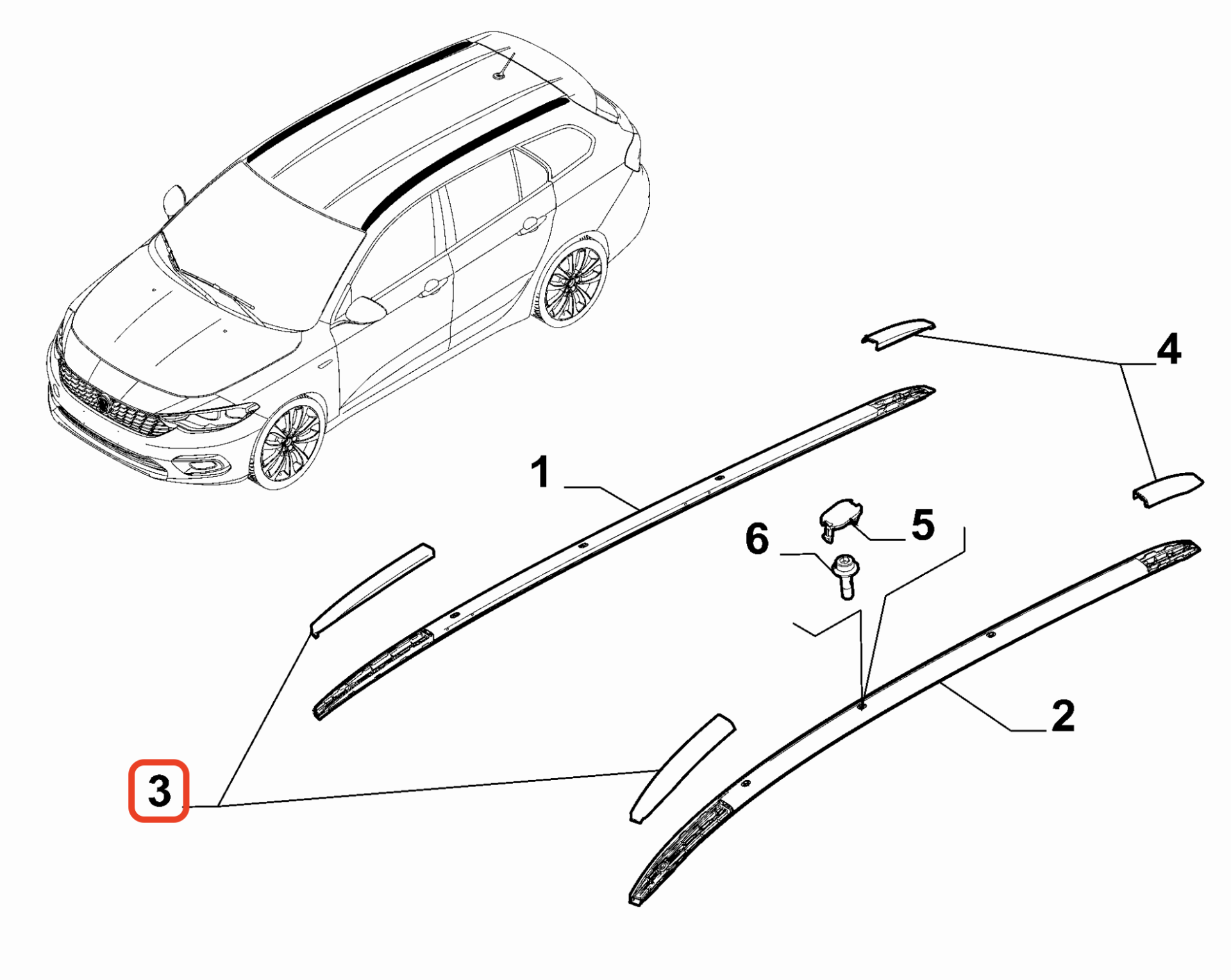 OPAR 735743545 Fiat Egea Ön Sağ Port Bagaj Kapağı