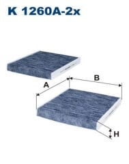 FILTRON K1260A-2X AKTİF KARBONLU POLEN FİLTRESİ 	 64119272642