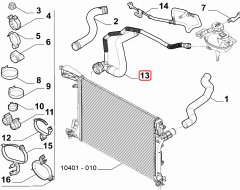 Fiat Egea 1.4-1.6 Mjtd Radyator Alt Hortumu OPAR 52062869