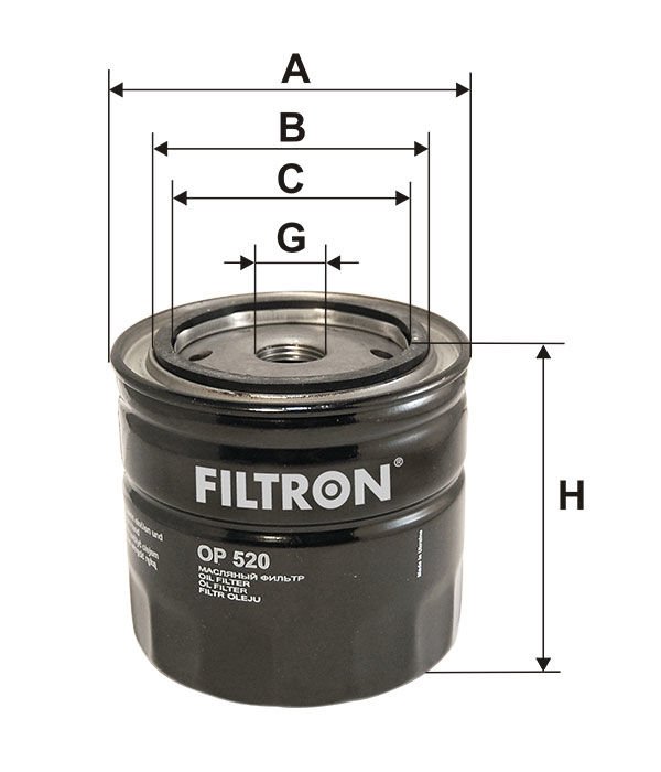 Tofaş M131 Doğan Şahin Kartal 1.6 Yağ Filtresi | FILTRON OP520