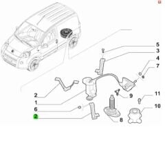 Fiat Fiorino Stepne Braketi 51904140 / 51787228