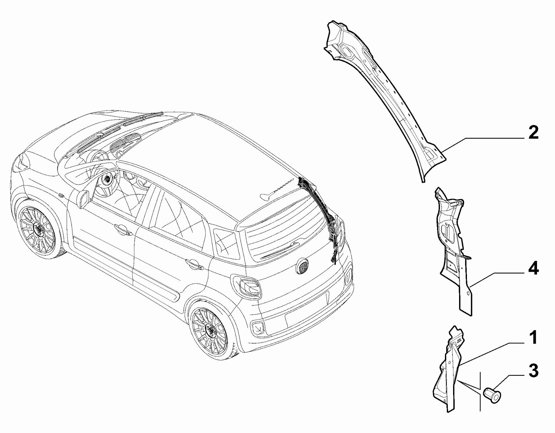 Fiat 500L Arka Kaplama 51882500