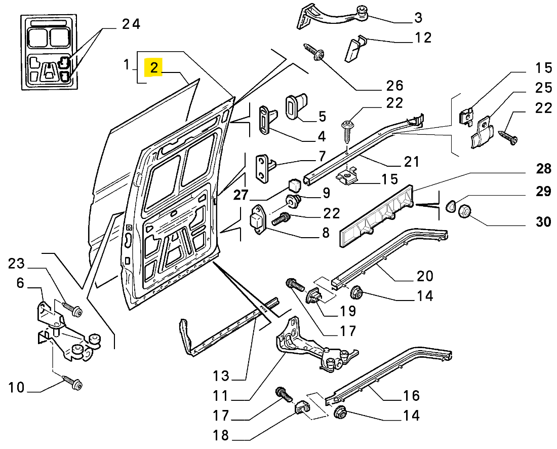 Fiat Scudo Sağ Sürgülü Kapı Sacı 9567244988
