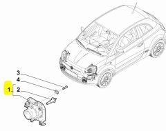 Fiat 500 Ön Sol Sis Farı 51822889 / 51786774