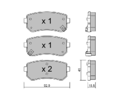 KIA/HYUNDAI Arka Fren Balata -583022SA70 / 583021GA00