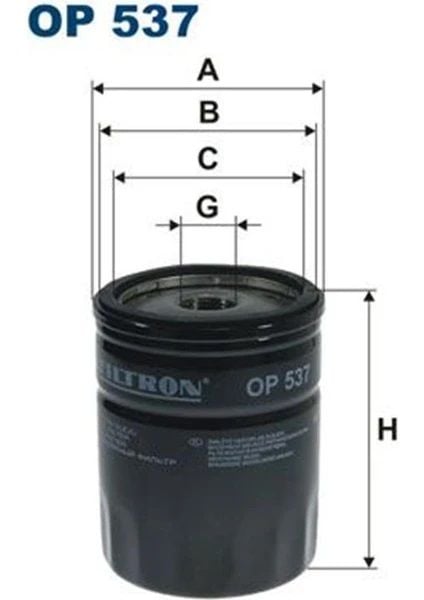 FILTRON OP537 Yağ Filtresi 46805831