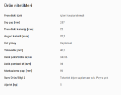 FIAT Fiorino/Bipper/Nemo Ön Fren Disk 51896288, 51896287