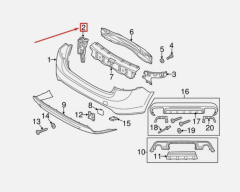 Volvo S60 2010-2018 Arka Sol Tampon Braketi Ayağı 31407892
