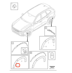 Volvo XC60 Ön Sağ Çamurluk Dekor Çıtası 40003557