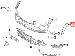 VOLVO XC60 Ön Sağ Çamurluk Dekor Çıtası 40003557