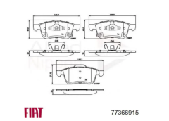 FIAT 500L DOBLO III Ön Fren Balata 77366915