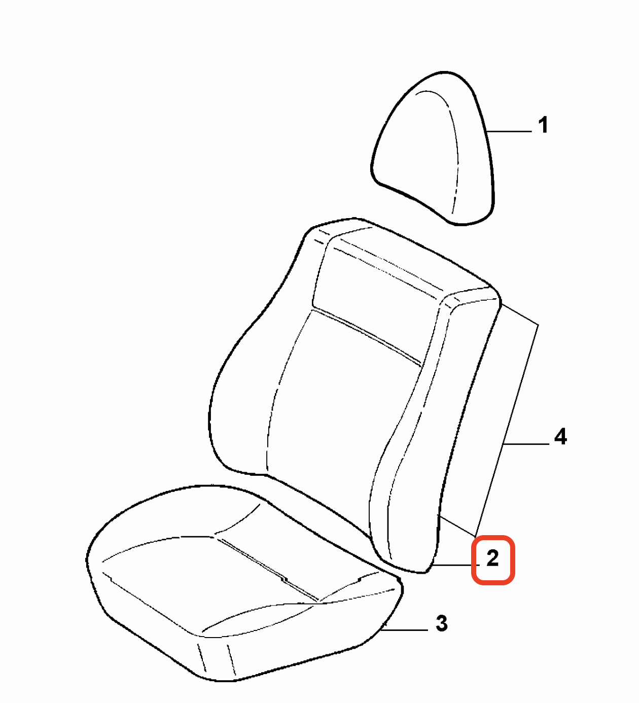 Fiat Linea Ön Koltuk Sırt Kılıfı OPAR 55176172 YIL:2007-0