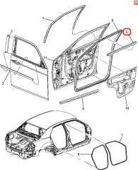 Chrysler 300C Ön Kapı Cam Fitili MOPAR K05065151AB