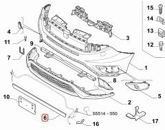 Fiat Doblo 4 Ön Tampon Spoyleri Çıtası OPAR 52018945