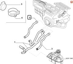 Fiat Punto Kalorifer Hortumu 51779536