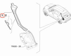 Fiat 500X Arka Sol Sac OPAR 52170742 / 52024038