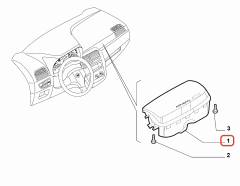 Fiat Punto Evo Yolcu Hava Yastığı - Airbag 51886051