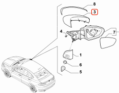 Fiat Egea Sağ Dikiz Ayna Kapağı OPAR 735715740