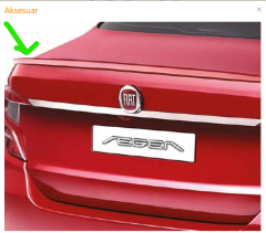 Fiat Egea Sedan Bagaj Rüzgarlık - Spoiler 55177712 (Kırmızı Boyalı)
