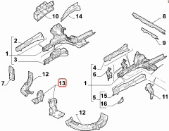 Fiat Doblo Ön Sol Far Montaj Braketi 51974126