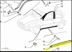FIAT Palio Sağ Marşbiyel Bakalit 735255799