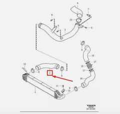 VOLVO 2.4D Turbo Intercooler Hortumu 31370488 : 31273504; 31274235