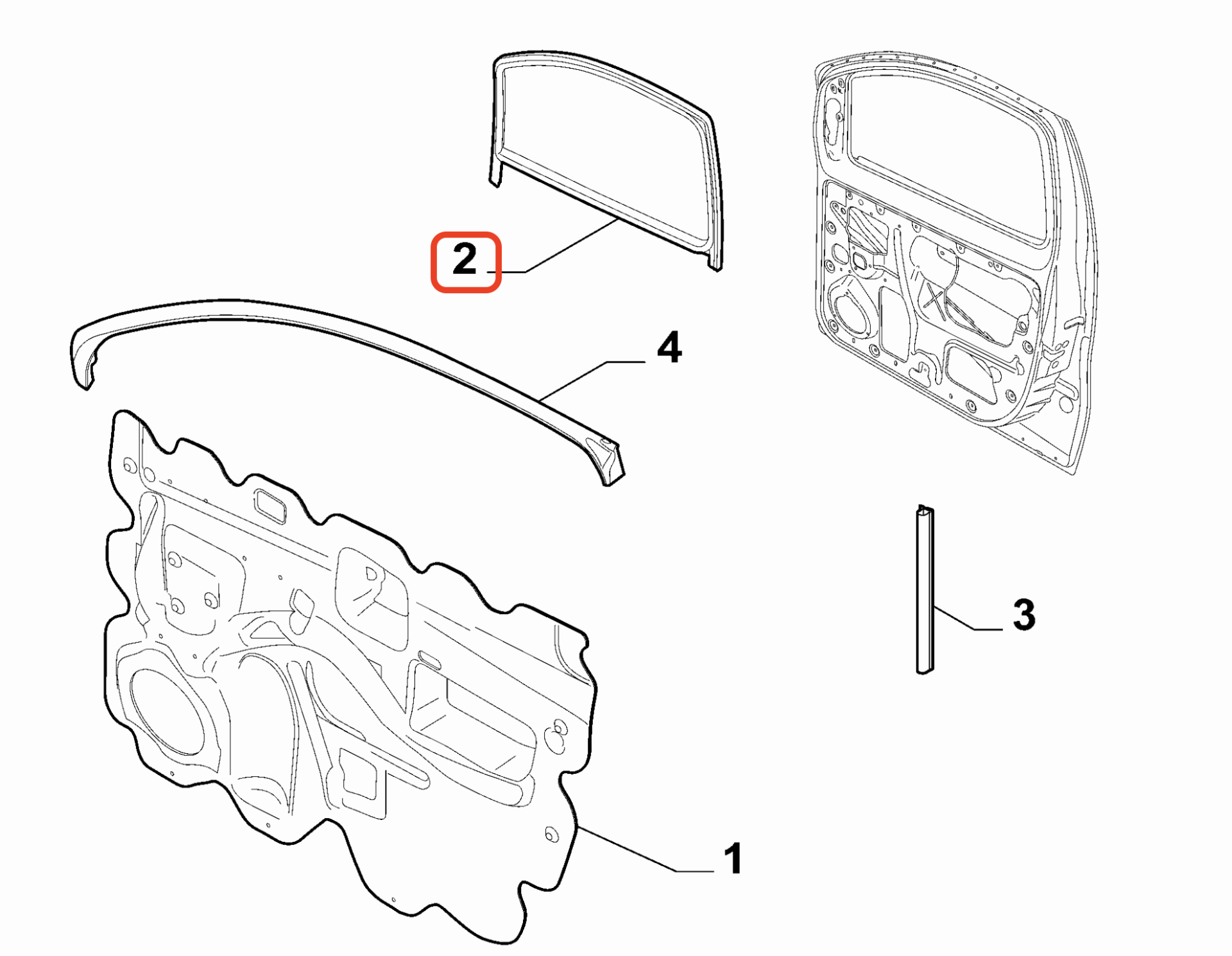 Fiat Fiorino Ön Sağ Kapı Cam Kanal Fitili OPAR 52134531